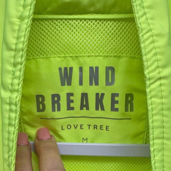 New! Love Tree Women’s Sz M Green Long Sleeve Cropped Zip Up Windbreaker, V567 - Picture 14 of 16